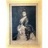 ANTICA STAMPA LITOGRAFIA PORTRAIT de Madame Bischoffsheim RITRATTO ROMANTICISMO 