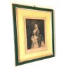 ANTICA STAMPA LITOGRAFIA PORTRAIT de Madame Bischoffsheim RITRATTO ROMANTICISMO 