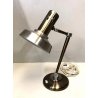 LAMPADA DA TAVOLO SCRIVANIA FERRO ALLUMINO ANODIZZATO DESIGN ITALIA ANNI '60