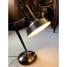 LAMPADA DA TAVOLO SCRIVANIA FERRO ALLUMINO ANODIZZATO DESIGN ITALIA ANNI '60