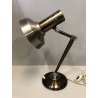 LAMPADA DA TAVOLO SCRIVANIA FERRO ALLUMINO ANODIZZATO DESIGN ITALIA ANNI '60