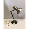 LAMPADA DA TAVOLO SCRIVANIA FERRO ALLUMINO ANODIZZATO DESIGN ITALIA ANNI '60