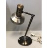 LAMPADA DA TAVOLO SCRIVANIA FERRO ALLUMINO ANODIZZATO DESIGN ITALIA ANNI '60