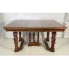 ANTICO TAVOLO QUADRATO ALLUNGABILE 1800 LEGNO NOCE TABLE 3 PROLUNGHE BAROCCO OLD