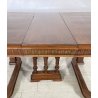 ANTICO TAVOLO QUADRATO ALLUNGABILE 1800 LEGNO NOCE TABLE 3 PROLUNGHE BAROCCO OLD