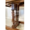 ANTICO TAVOLO QUADRATO ALLUNGABILE 1800 LEGNO NOCE TABLE 3 PROLUNGHE BAROCCO OLD