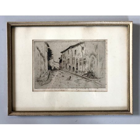 ANTICA STAMPA INCISIONE ACQUAFORTE P. E. Colin ORIGINALE FIRMATA NUMERATA 11/35