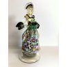 ANTICA SCULTURA DAMA VENEZIANA CON MURRINE VETRO MURANO VINTAGE ART GLASS '50s