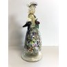 ANTICA SCULTURA DAMA VENEZIANA CON MURRINE VETRO MURANO VINTAGE ART GLASS '50s