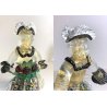 ANTICA SCULTURA DAMA VENEZIANA CON MURRINE VETRO MURANO VINTAGE ART GLASS '50s