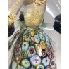 ANTICA SCULTURA DAMA VENEZIANA CON MURRINE VETRO MURANO VINTAGE ART GLASS '50s