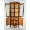 ANTICA VETRINA ANGOLIERA INTARSIATA LEGNO COMPENSATO PRIMI 900 5 RIPIANI 4 ANTE 