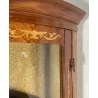 ANTICA VETRINA ANGOLIERA INTARSIATA LEGNO COMPENSATO PRIMI 900 5 RIPIANI 4 ANTE 