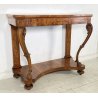 ANTICA CONSOLLE LASTRONATA INTARSIATA IMPIALLACCIATA PRIMI 1900 LEGNO NOCE TABLE