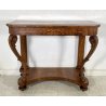 ANTICA CONSOLLE LASTRONATA INTARSIATA IMPIALLACCIATA PRIMI 1900 LEGNO NOCE TABLE