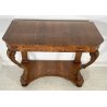 ANTICA CONSOLLE LASTRONATA INTARSIATA IMPIALLACCIATA PRIMI 1900 LEGNO NOCE TABLE