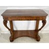 ANTICA CONSOLLE LASTRONATA INTARSIATA IMPIALLACCIATA PRIMI 1900 LEGNO NOCE TABLE