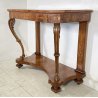 ANTICA CONSOLLE LASTRONATA INTARSIATA IMPIALLACCIATA PRIMI 1900 LEGNO NOCE TABLE