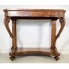 ANTICA CONSOLLE LASTRONATA INTARSIATA IMPIALLACCIATA PRIMI 1900 LEGNO NOCE TABLE