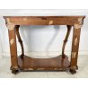 ANTICA CONSOLLE LASTRONATA INTARSIATA IMPIALLACCIATA PRIMI 1900 LEGNO NOCE TABLE