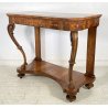 ANTICA CONSOLLE LASTRONATA INTARSIATA IMPIALLACCIATA PRIMI 1900 LEGNO NOCE TABLE