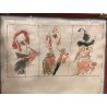 ANTICO DISEGNO ACQUERELLO E. Poletti STUDIO RITRATTO FIGURE STRUMENTI a FIATO