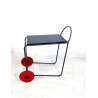 CARRELLO ESPOSITORE Cassina CART SERVING TABLE DESIGN MODERNISTA NERO ROSSO '80s