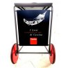 CARRELLO ESPOSITORE Cassina CART SERVING TABLE DESIGN MODERNISTA NERO ROSSO '80s