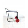 CARRELLO ESPOSITORE Cassina CART SERVING TABLE DESIGN MODERNISTA NERO ROSSO '80s