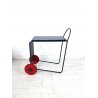 CARRELLO ESPOSITORE Cassina CART SERVING TABLE DESIGN MODERNISTA NERO ROSSO '80s