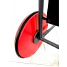 CARRELLO ESPOSITORE Cassina CART SERVING TABLE DESIGN MODERNISTA NERO ROSSO '80s