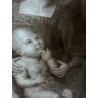 ANTICA STAMPA INCISIONE MADONNA COL BAMBINO PERUGINO De Maurizio Dis. Caporali 