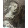 ANTICA STAMPA INCISIONE MADONNA COL BAMBINO PERUGINO De Maurizio Dis. Caporali 