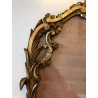 ANTICA COPPIA SPECCHIERA LAMPADA 2 lumi CORNICE DORATA STILE LIBERTY LEGNO '800