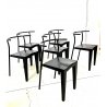 SET 6 SEDIE Dr. Glob DESIGN Philippe Starck PER Kartell COLORE NERO ANNI '80