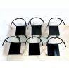 SET 6 SEDIE Dr. Glob DESIGN Philippe Starck PER Kartell COLORE NERO ANNI '80
