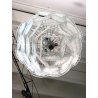 GRANDE LAMPADARIO VINTAGE Vistosi DISC VETRO MURANO CEILING LAMP ø 60 ANNI '70