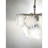 GRANDE LAMPADARIO VINTAGE Vistosi DISC VETRO MURANO CEILING LAMP ø 60 ANNI '70