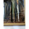 QUADRO GESSETTO CARTA Ferruccio Garopesani RITRATTO UOMO CON CAPPUCCIO DEDICA 57