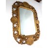 ANTICA SPECCHIERA CAMINIERA SPECCHIO CORNICE LEGNO DORATO CONCHIGLIE BAROCCO 