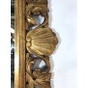 ANTICA SPECCHIERA CAMINIERA SPECCHIO CORNICE LEGNO DORATO CONCHIGLIE BAROCCO 