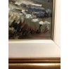 QUADRO DIPINTO OLIO TELA Marianelli Monte Rosa BAITE PAESAGGIO MONTANO NEVE  900