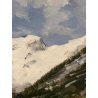 QUADRO DIPINTO OLIO TELA Marianelli Monte Rosa BAITE PAESAGGIO MONTANO NEVE  900