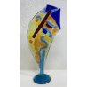 Silvio Vigliaturo SCULTURA VETRO MURANO 1997 DESIGN ASTRATTO VINTAGE 28 CM 