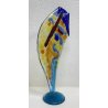 Silvio Vigliaturo SCULTURA VETRO MURANO 1997 DESIGN ASTRATTO VINTAGE 28 CM 