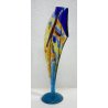 Silvio Vigliaturo SCULTURA VETRO MURANO 1997 DESIGN ASTRATTO VINTAGE 28 CM 