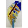 Silvio Vigliaturo SCULTURA VETRO MURANO 1997 DESIGN ASTRATTO VINTAGE 28 CM 