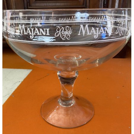 GRANDE COPPA PUBBLICITARIA MAJANI BOWL VETRO TRASPARENTE DROGHERIA PASTICCERIA