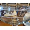 GRANDE COPPA PUBBLICITARIA MAJANI BOWL VETRO TRASPARENTE DROGHERIA PASTICCERIA