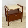 COMODINO VINTAGE ANNI 60/70 DESIGN LENGO 1 ANTA ETAGERE RIPIANO TAVOLINO LETTO 